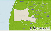 Shaded Relief 3D Map of Maxcanu, physical outside