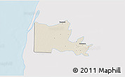 Shaded Relief 3D Map of Maxcanu, single color outside