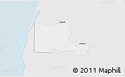 Silver Style 3D Map of Maxcanu, single color outside