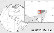 Blank Location Map of Maxcanu, highlighted country, highlighted parent region