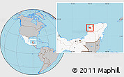 Gray Location Map of Maxcanu, highlighted country