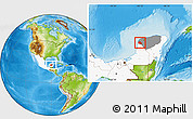 Physical Location Map of Maxcanu, highlighted country, highlighted parent region