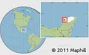 Savanna Style Location Map of Maxcanu, highlighted parent region
