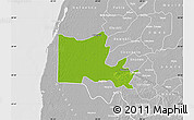Physical Map of Maxcanu, lighten, desaturated
