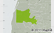 Physical Map of Maxcanu, lighten, semi-desaturated