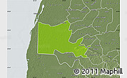 Physical Map of Maxcanu, semi-desaturated