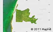 Satellite Map of Maxcanu, single color outside