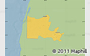 Savanna Style Map of Maxcanu, single color outside