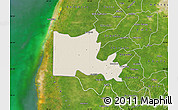 Shaded Relief Map of Maxcanu, satellite outside