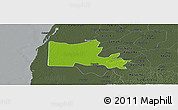 Physical Panoramic Map of Maxcanu, darken, semi-desaturated