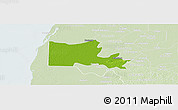 Physical Panoramic Map of Maxcanu, lighten