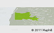 Physical Panoramic Map of Maxcanu, lighten, semi-desaturated