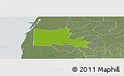 Physical Panoramic Map of Maxcanu, semi-desaturated