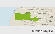 Physical Panoramic Map of Maxcanu, shaded relief outside