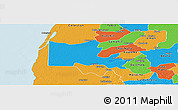 Political Panoramic Map of Maxcanu