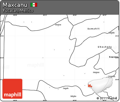 Blank Simple Map of Maxcanu
