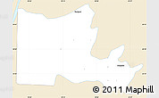 Classic Style Simple Map of Maxcanu, single color outside