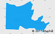 Political Simple Map of Maxcanu, single color outside