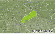 Physical 3D Map of Oxkutzcab, semi-desaturated