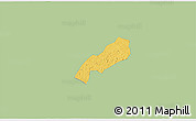Savanna Style 3D Map of Oxkutzcab, single color outside