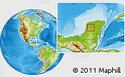 Physical Location Map of Oxkutzcab