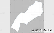 Gray Simple Map of Oxkutzcab, single color outside
