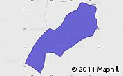 Political Simple Map of Oxkutzcab, single color outside, borders and labels