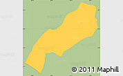 Savanna Style Simple Map of Oxkutzcab, single color outside