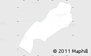 Silver Style Simple Map of Oxkutzcab, single color outside