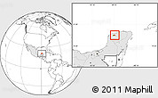 Blank Location Map of Tixkokob, highlighted country