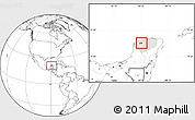 Blank Location Map of Tixkokob, highlighted parent region