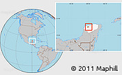 Gray Location Map of Tixkokob, highlighted parent region