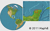 Satellite Location Map of Tixkokob