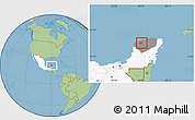 Savanna Style Location Map of Tixkokob, highlighted country, highlighted parent region