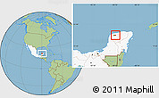 Savanna Style Location Map of Tixkokob, highlighted country