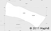 Silver Style Simple Map of Apozol