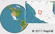 Satellite Location Map of Atolinga, highlighted country