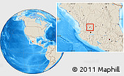 Shaded Relief Location Map of Atolinga