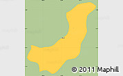 Savanna Style Simple Map of Calera, single color outside