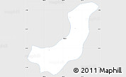 Silver Style Simple Map of Calera, single color outside