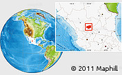 Physical Location Map of Fresnillo, highlighted country