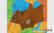 Physical Map of Fresnillo, political outside