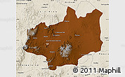 Physical Map of Fresnillo, shaded relief outside