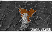 Physical 3D Map of Genaro Codina, darken, desaturated