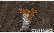 Physical 3D Map of Genaro Codina, darken, semi-desaturated