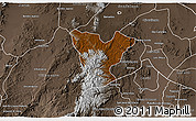 Physical 3D Map of Genaro Codina, semi-desaturated