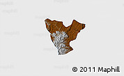 Physical 3D Map of Genaro Codina, single color outside