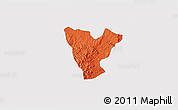Political 3D Map of Genaro Codina, single color outside