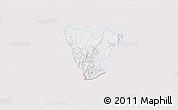 Silver Style 3D Map of Genaro Codina, single color outside