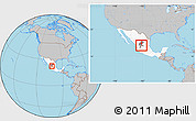 Gray Location Map of Genaro Codina, highlighted country, highlighted parent region, within the entire country